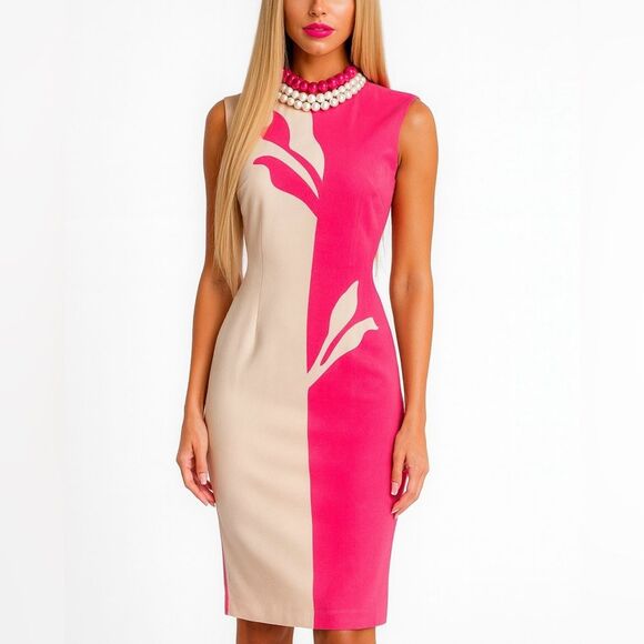 Dresses & Skirts - Brand with tags! STYLEWE Pink and Cream Midi Dress new with tags